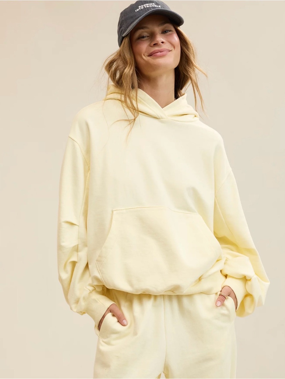 Aerie yellow Jet Setter Hoodie XXL